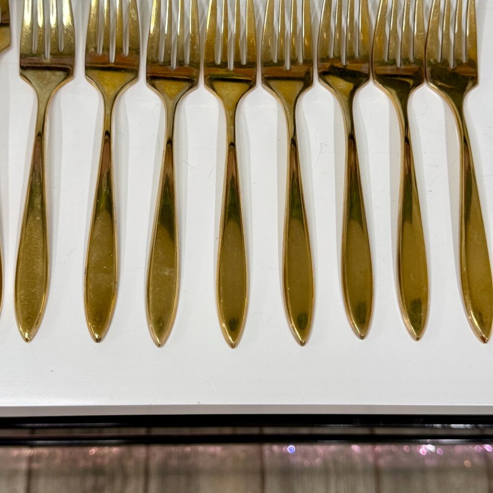 1920s Regal 54-pc set Gold by Dirilyte-Dirigold  w/ Box ~ ANTIQUE - Picture 13 of 17